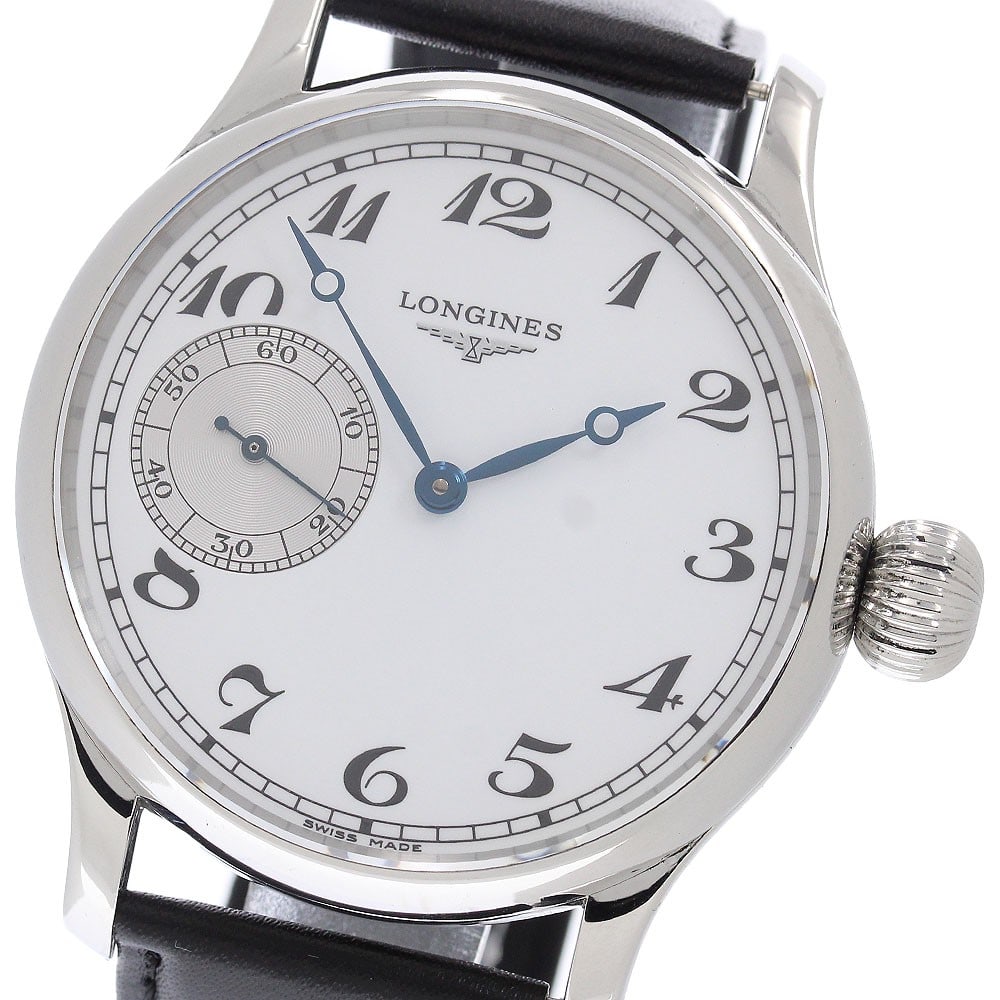 Longines Weems Maxi Heritage 170th Anniversary men's manual wristwatch: Longines Weems Maxi Heritage 170th Anniversary men's manual wristwatch Longines Weems Maxi Heritage Navigation 170th Anniversary wristwatch for men. This manual-wind model features a white dial with s