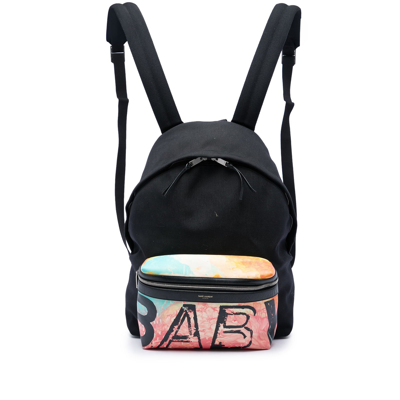 Saint Laurent Baby City Hunting Canvas Backpack Black (1 of 6)