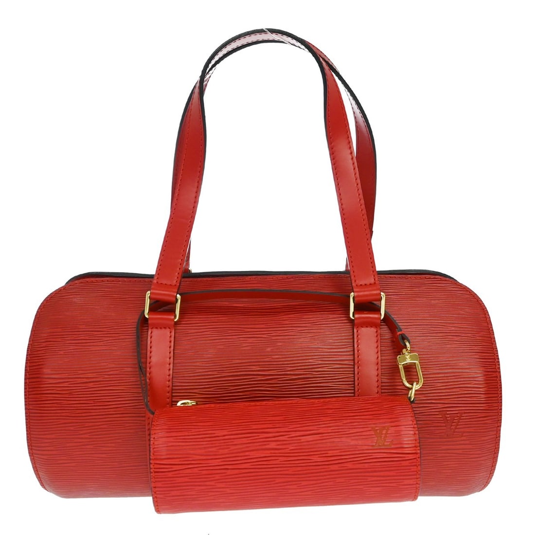 Louis Vuitton Soufflot Red Epi Leather Handbag M52227 with Pouch (1 of 14)