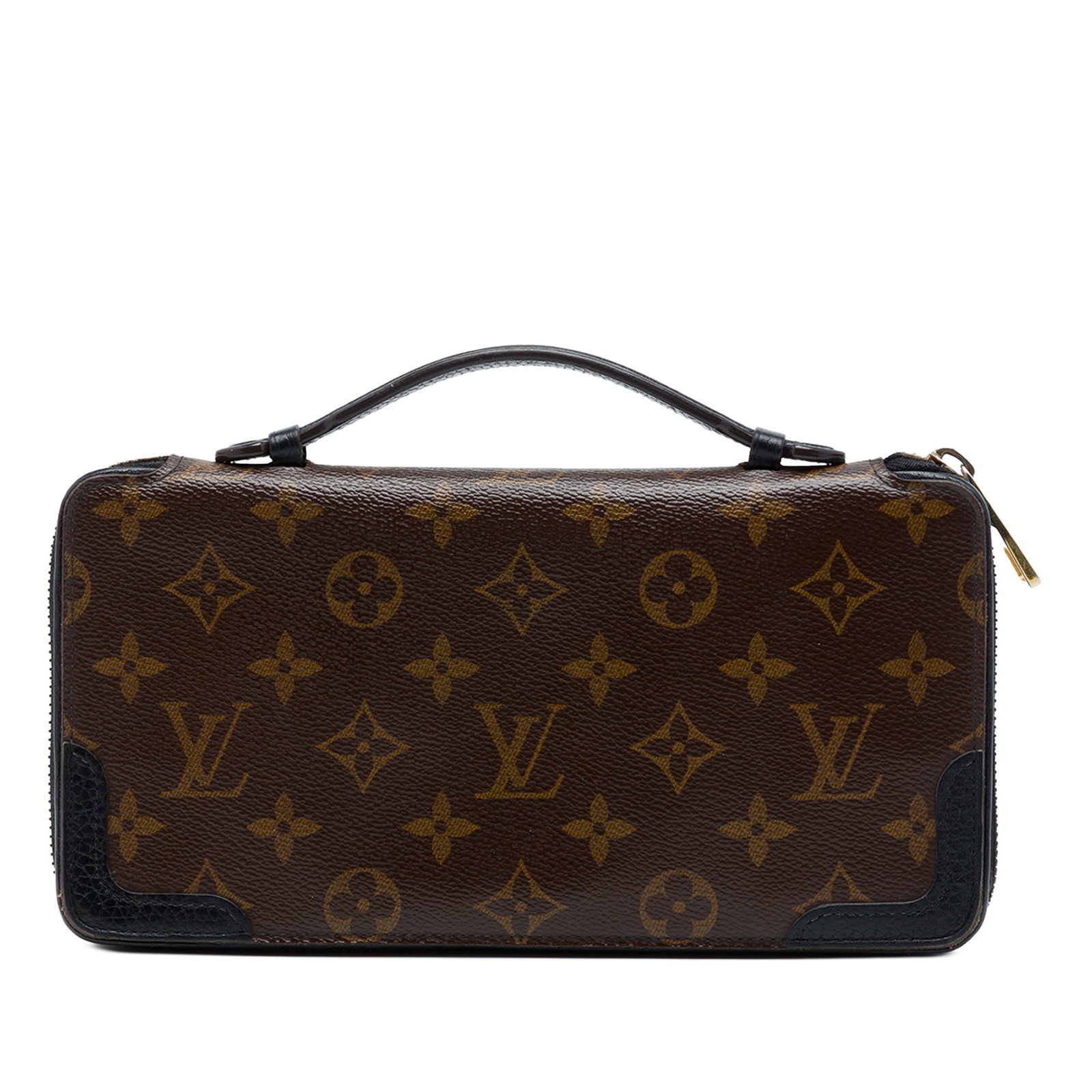 Louis Vuitton Daily Organizer Monogram Canvas Zip Wallet: Louis Vuitton Daily Organizer Monogram Canvas Zip Wallet This Louis Vuitton Daily Organizer is crafted in Monogram canvas with a flat leather top handle and a zip-around closure. The interior includes