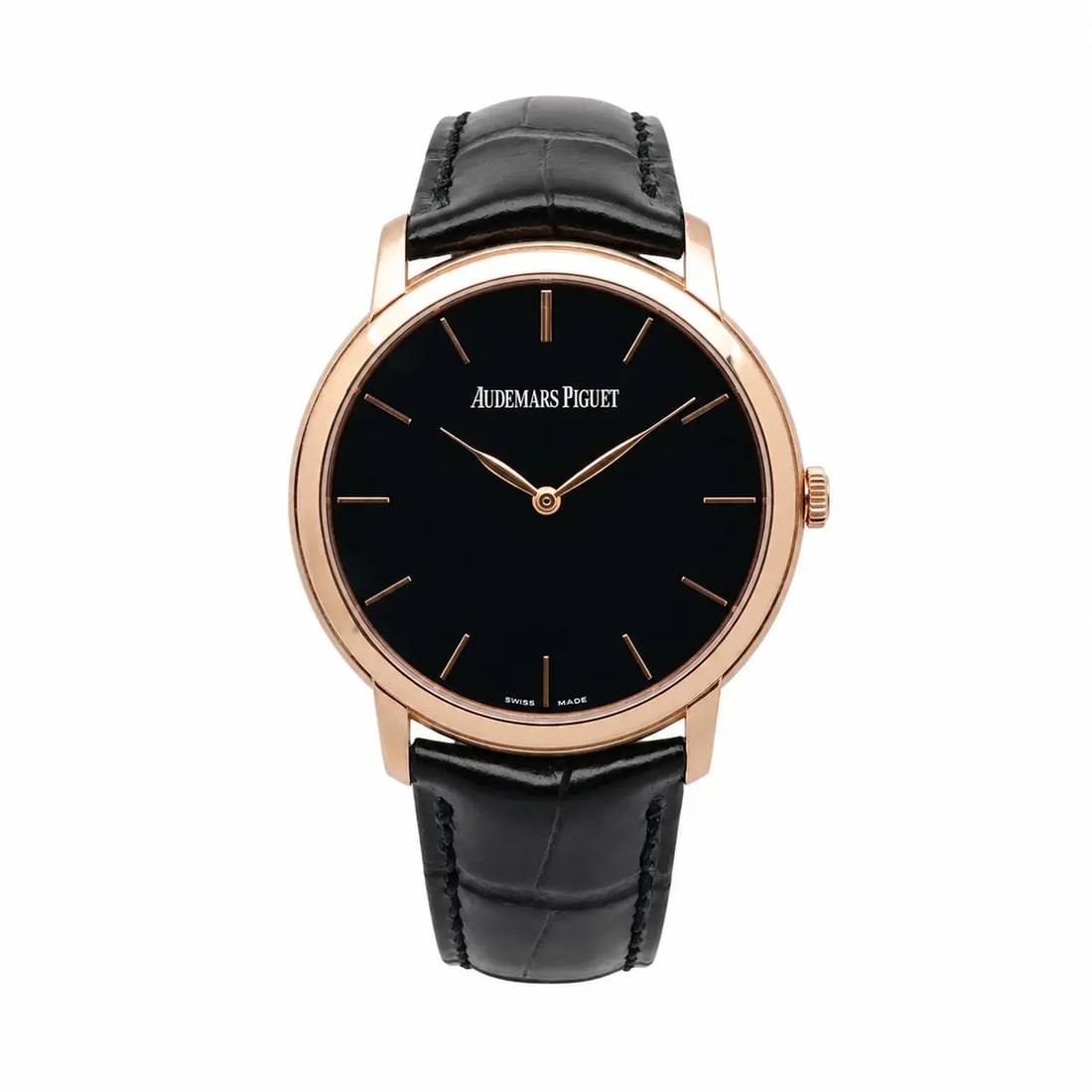 Audemars Piguet Jules Audemars automatic rose gold men's watch 15180OR.OO.A002CR.01: Audemars Piguet Jules Audemars automatic rose gold men's watch 15180OR.OO.A002CR.01 Audemars Piguet Jules Audemars automatic wristwatch in excellent pre-owned condition. This men's luxury watch featur