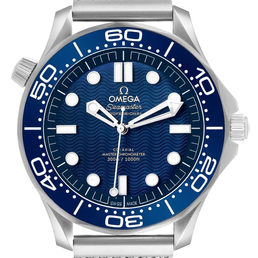 Omega Seamaster Diver James Bond Mens Watch Blue Dial Rubber Strap Ref. 210.30.42.20.03.002 (1 of 7)