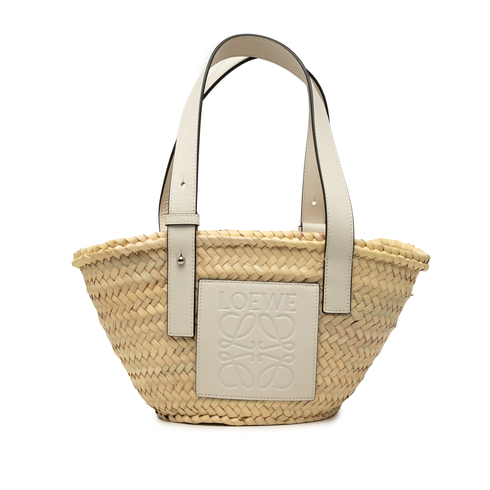 LOEWE Anagram Basket Tote Small Raffia Shoulder Bag (1 of 7)