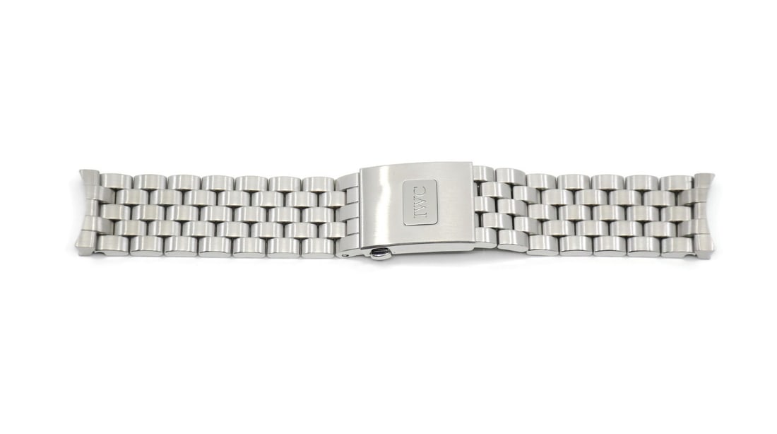 IWC 20mm Stainless Steel Watch Bracelet Band: IWC 20mm Stainless Steel Watch Bracelet Band Pre-owned IWC stainless steel wristwatch bracelet in a classic silver-tone finish. Designed for men and compatible with IWC watches. Specifications Brand: 