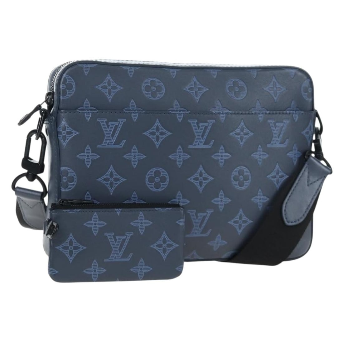 Louis Vuitton Danube PM Monogram Canvas Shoulder Bag Navy M43681 (1 of 18)