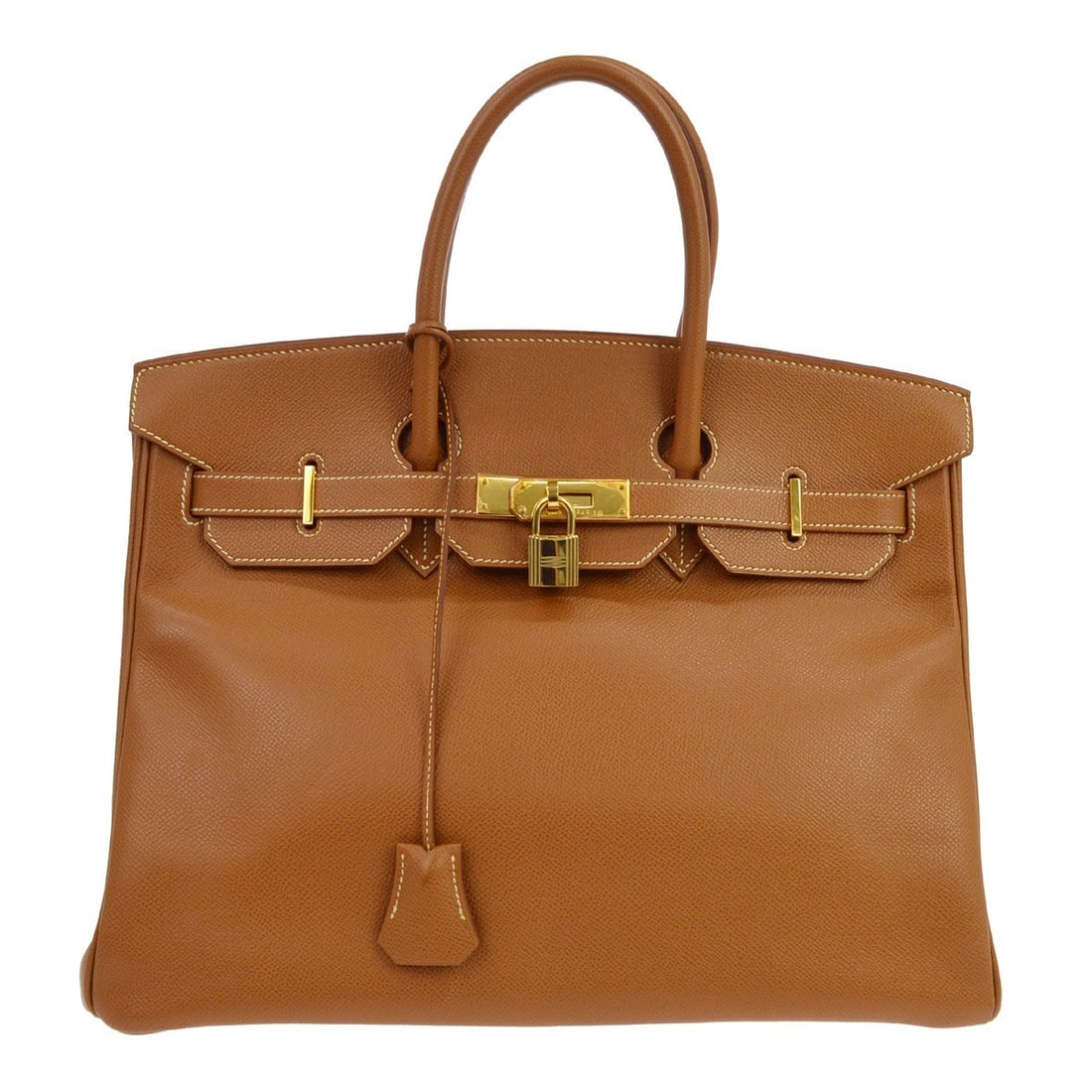 Hermes Birkin 35 Brown Calfskin Handbag Gold Tone Hardware (1 of 7)