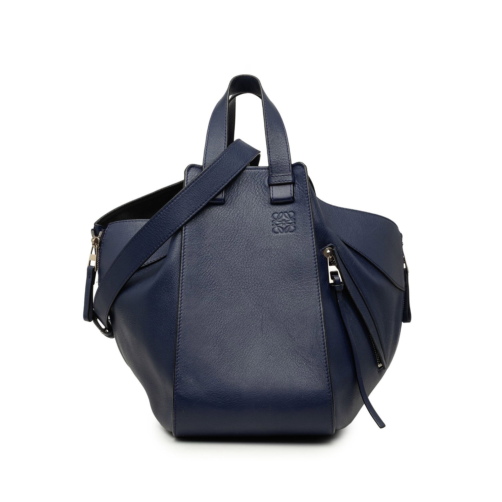 LOEWE Hammock Medium Blue Grained Calfskin Leather Bag (1 of 7)