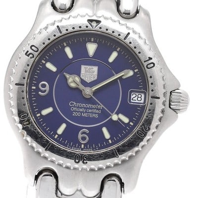 TAG Heuer Cell WG5214-P0 automatic stainless steel date watch navy dial (1 of 7)