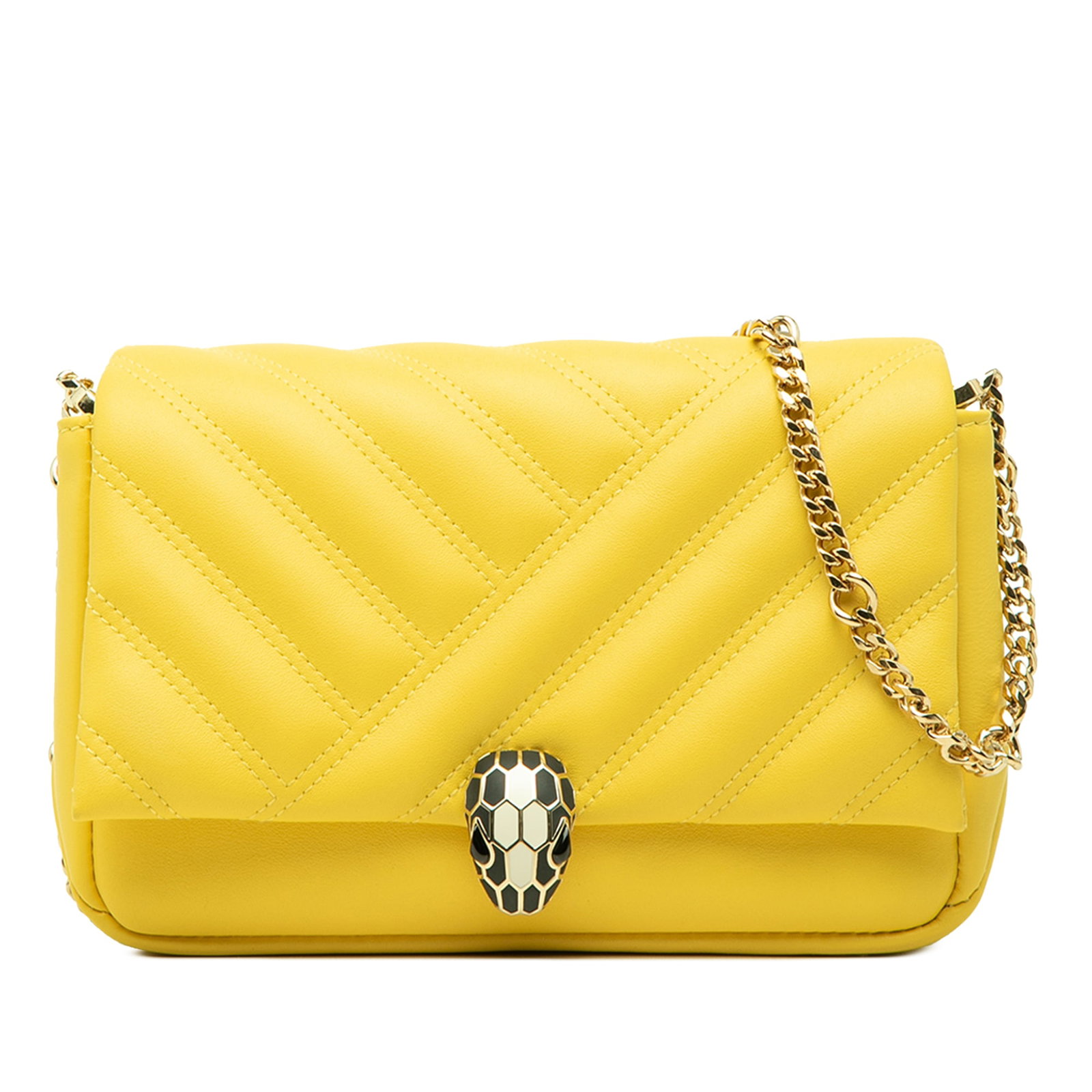 Bvlgari Serpenti Cabochon Leather Crossbody Bag with Chain Strap (1 of 6)