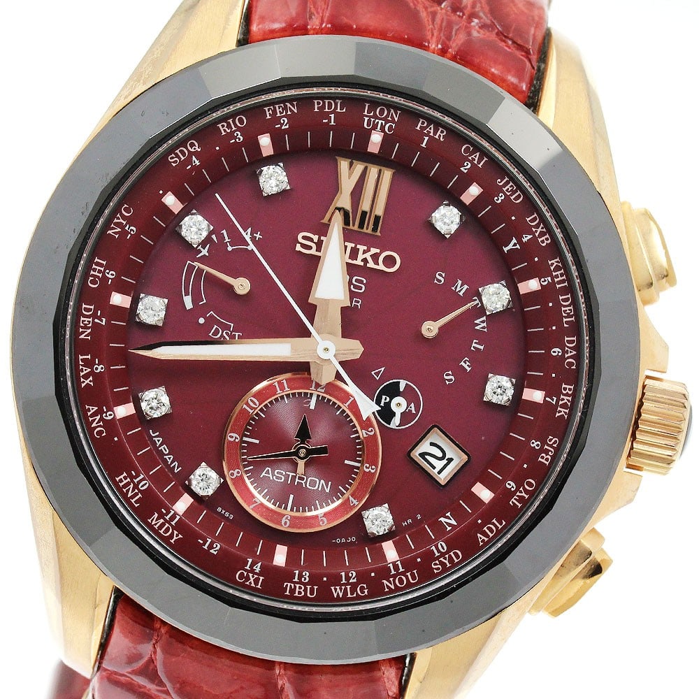 Seiko Astron SBXB080 8X53-0AM0-2 GPS Solar Mens Watch Limited 500: Seiko Astron SBXB080 8X53-0AM0-2 GPS Solar Mens Watch Limited 500 Seiko Astron men's wristwatch, reference SBXB080/8X53-0AM0-2, from a limited edition of 500. This GPS solar radio-controlled model fea