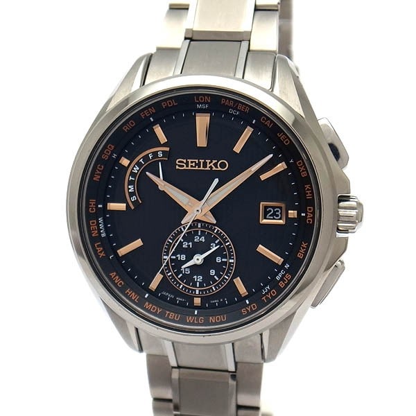 Seiko SAGA291 BRIGHTZ mens titanium solar radio wristwatch (1 of 4)