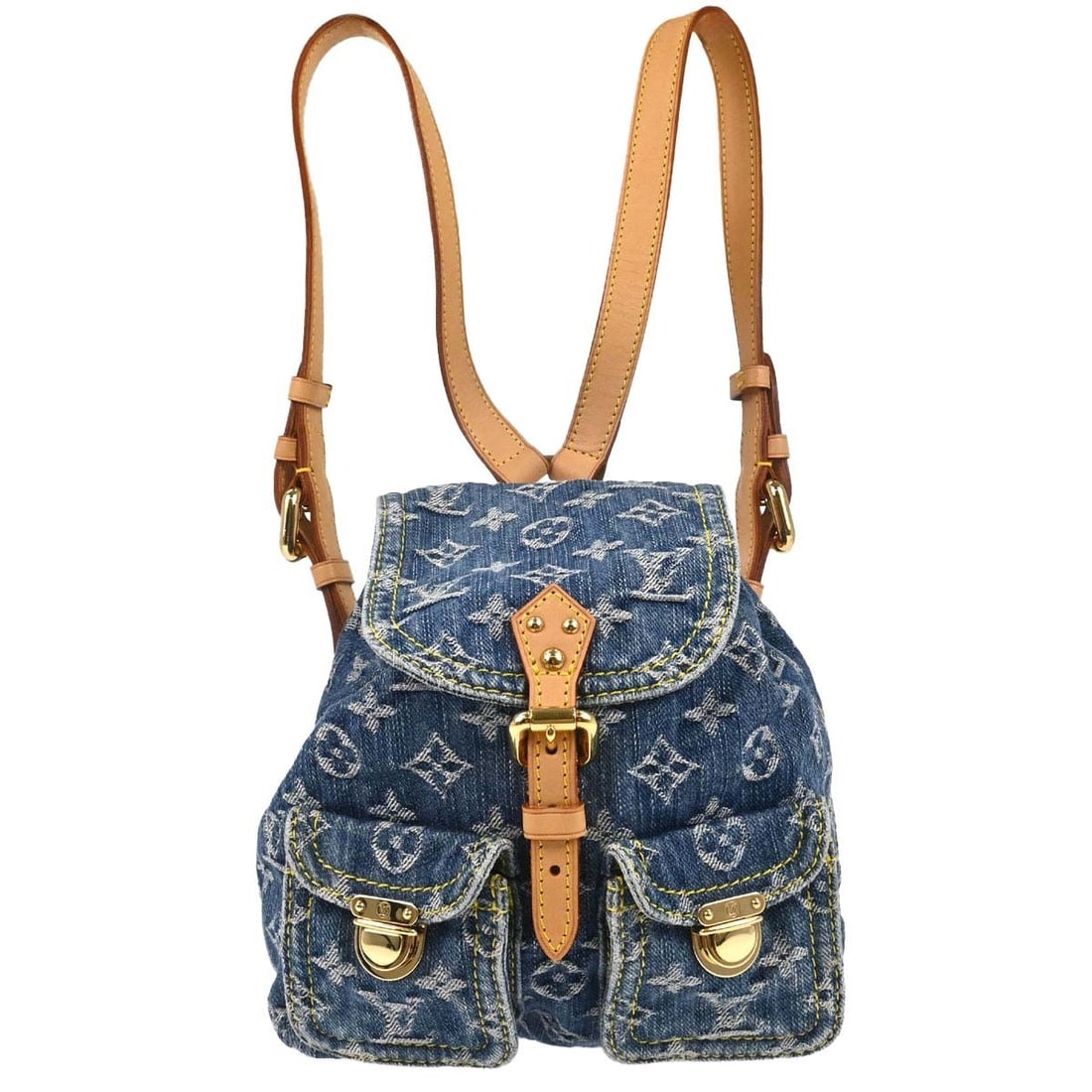 Louis Vuitton Sac a Dos PM Blue Monogram Denim Backpack M95057 (1 of 15)