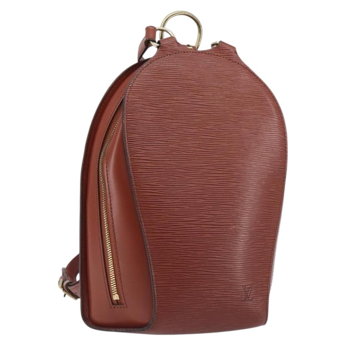 Louis Vuitton M52233 Mabillon Epi Leather Backpack Brown: Louis Vuitton M52233 Mabillon Epi Leather Backpack Brown Louis Vuitton Mabillon backpack in brown Epi leather. This women's backpack is made in France and features a compact silhouette with a very goo