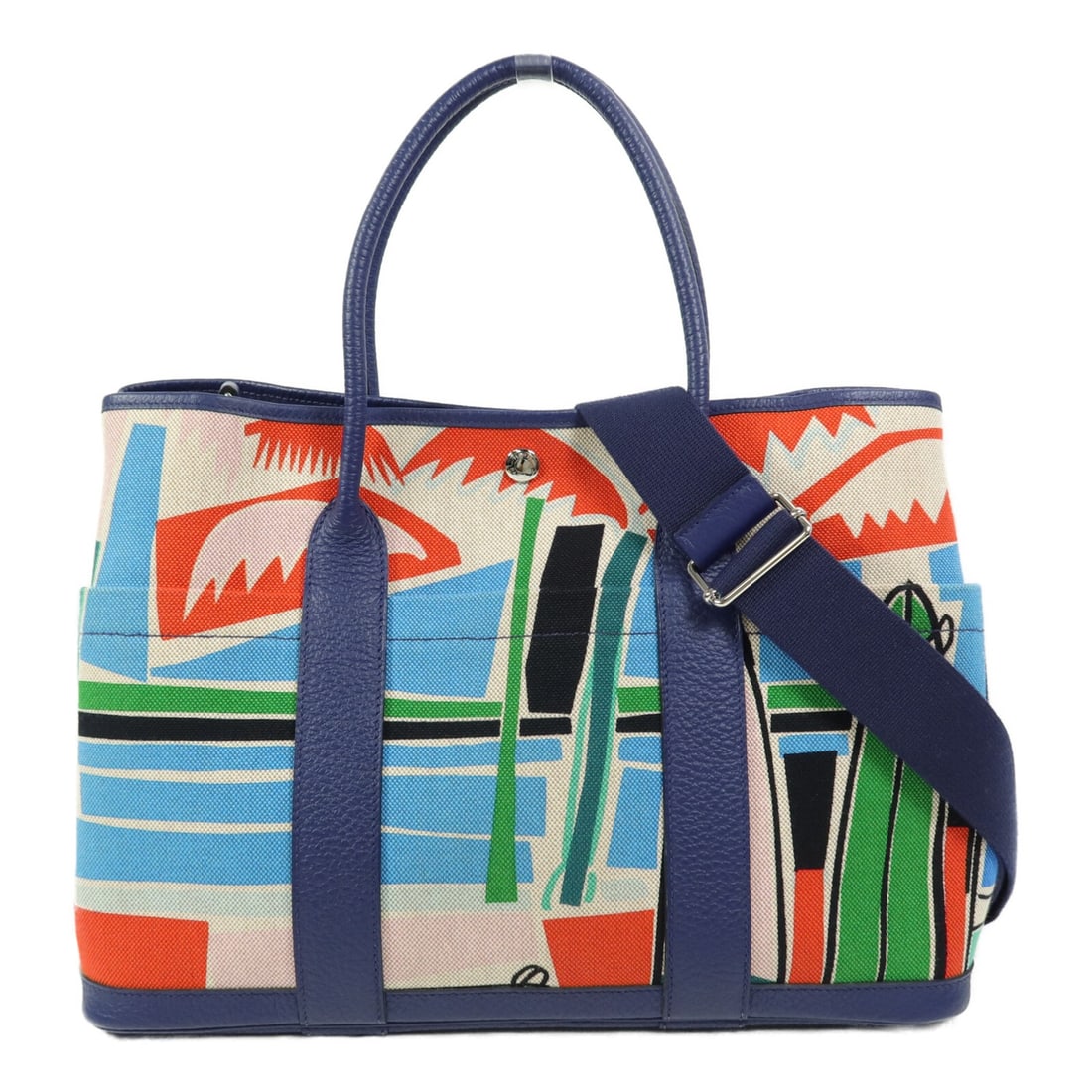 HERMES Garden PartyPM Pocket 2way Shoulder Bag Canvas Negonda PHW (1 of 17)