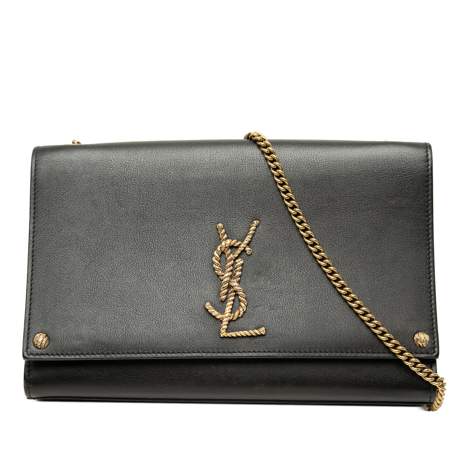Saint Laurent Kate Medium Braided Monogram Leather Crossbody Bag: Saint Laurent Kate Medium Braided Monogram Leather Crossbody Bag A Saint Laurent Medium Smooth Calfskin Braided Monogram Kate Crossbody in black leather. This crossbody bag features a braided monogram