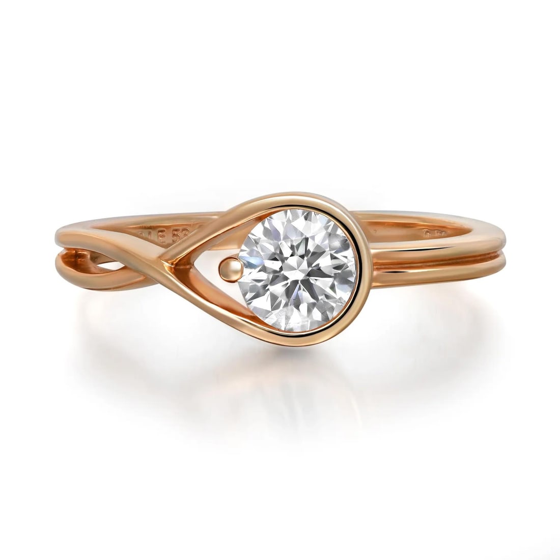Pandora 14K Yellow Gold Infinite Lab Grown Diamond Ring 0.50ct Size 6.5 (1 of 6)