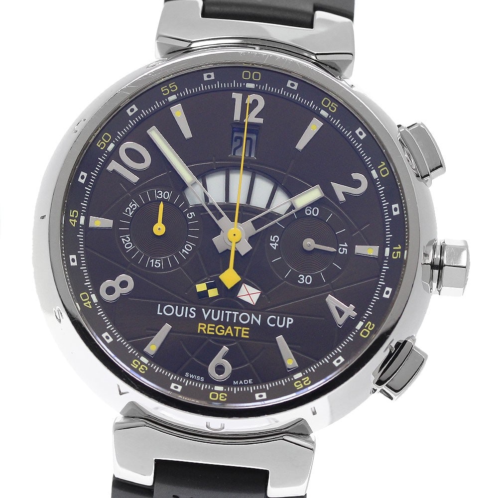 Louis Vuitton Q1021 Tambour Cup Regatta automatic chronograph watch (1 of 6)