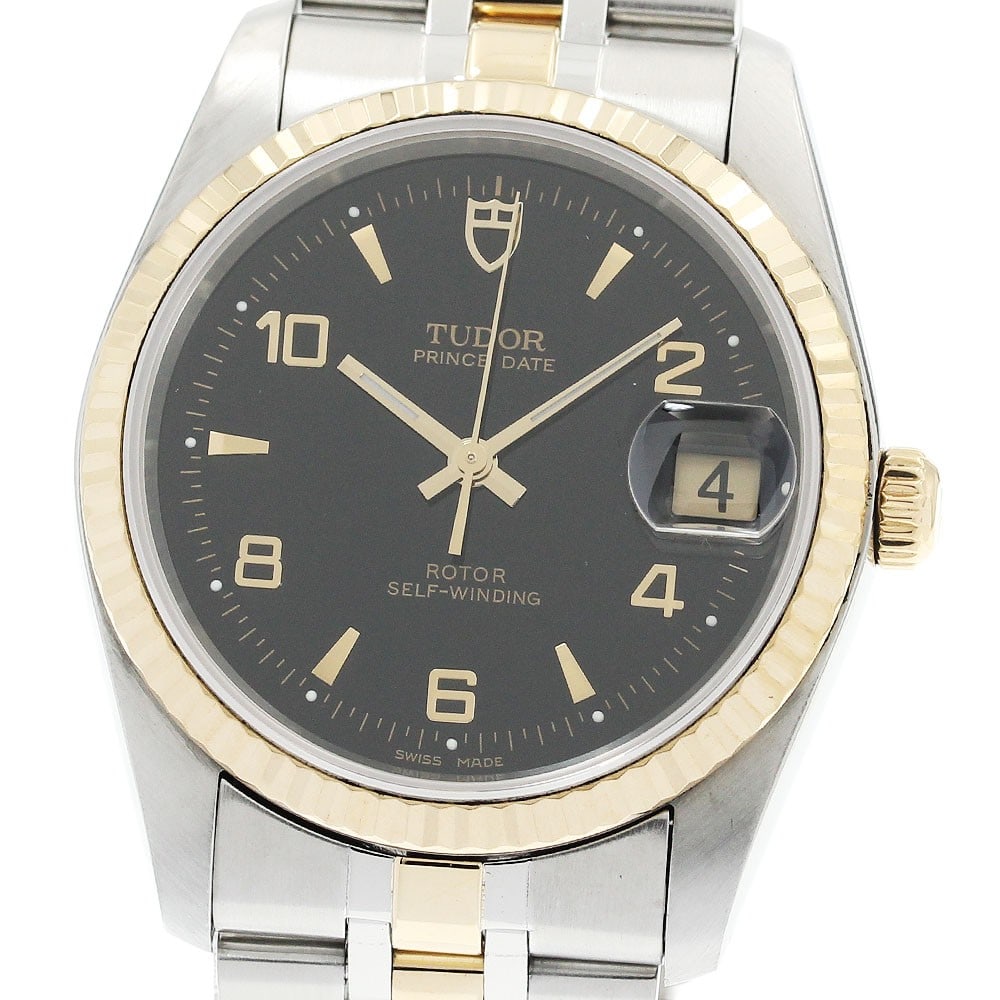 TUDOR Prince Date Ref 74033 Automatic Mens Wristwatch Black Dial (1 of 6)