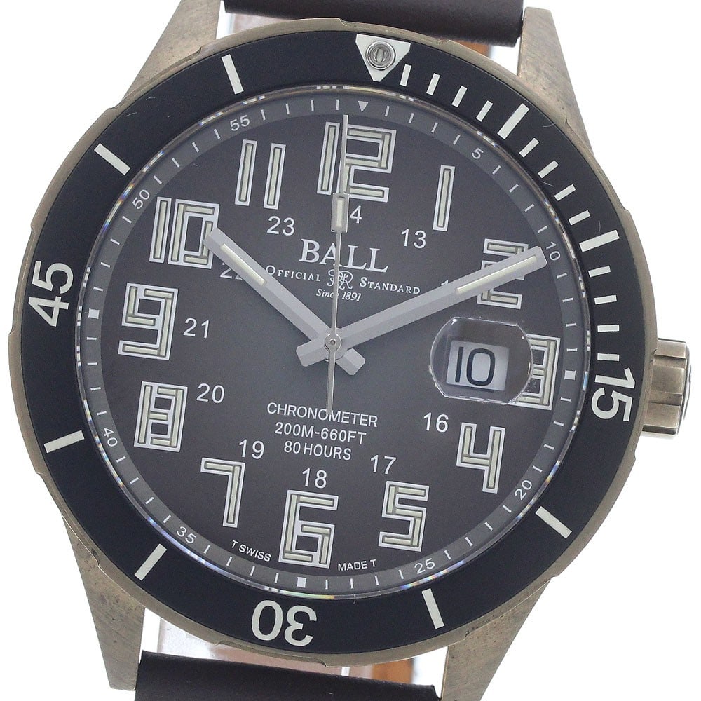 BALLWATCH DD3072B-LC-BR bronze automatic mens wristwatch with leather strap: BALLWATCH DD3072B-LC-BR bronze automatic mens wristwatch with leather strap BALLWATCH Roadmaster Starlight Bronze automatic men's wristwatch with a brown dial, bronze case, and leather strap. Features