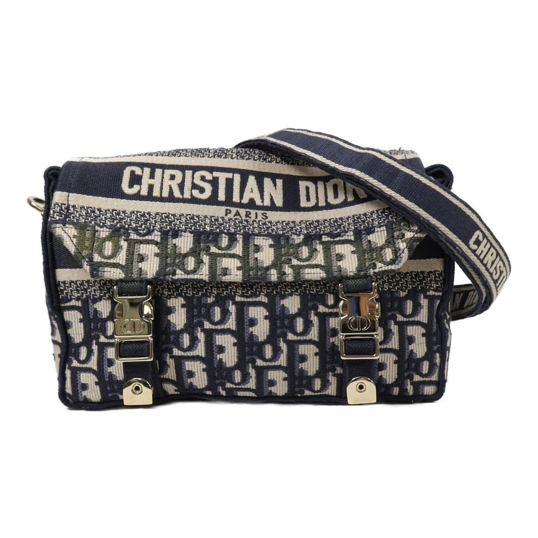 Dior Diorcamp Small Blue Oblique Canvas Shoulder Bag CD GHW: Dior Diorcamp Small Blue Oblique Canvas Shoulder Bag CD GHW Small Diorcamp shoulder bag in blue Oblique canvas with CD GHW detailing. This women's shoulder bag includes a shoulder strap and features a