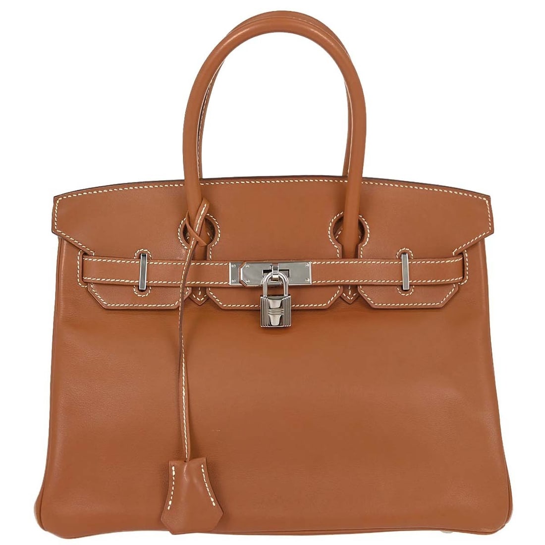 HERMES Birkin 30 Gold Swift Leather Top Handle Bag (1 of 15)