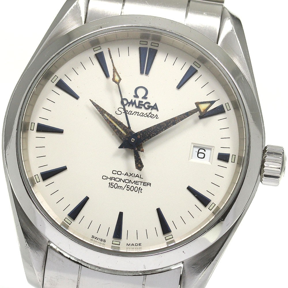 OMEGA Seamaster Aqua Terra 2503.33 automatic date men's wristwatch: OMEGA Seamaster Aqua Terra 2503.33 automatic date men's wristwatch OMEGA Seamaster Aqua Terra Co-Axial Date automatic men's wristwatch with a silver dial and stainless steel case and bracelet. This wa