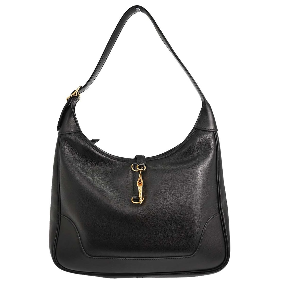 HERMES Trim 31 Black Gulliver Leather Shoulder Bag (1 of 15)