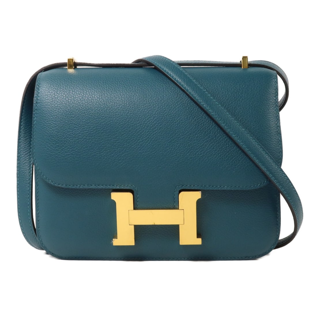 Hermes Constance Mini Evercolor Calfskin Shoulder Bag Vert Bosphore (1 of 16)