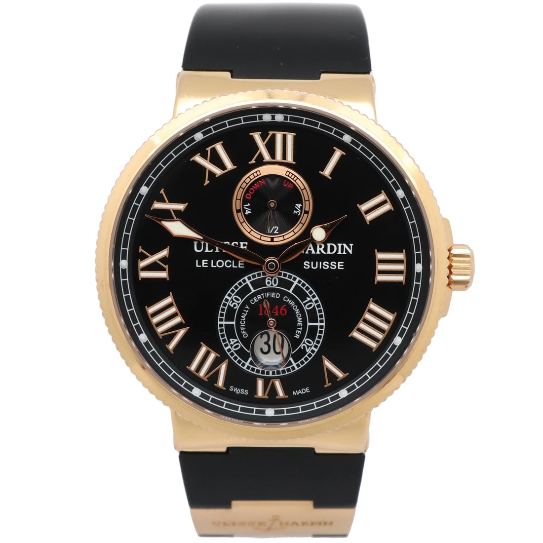 Ulysse Nardin Maxi Marine 18K Gold Automatic Men's Wristwatch (1 of 5)