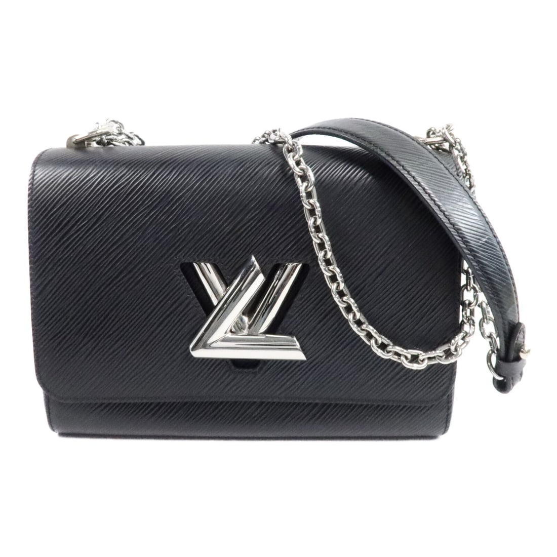 Louis Vuitton Twist M50282 shoulder bag black Epi calfskin: Louis Vuitton Twist M50282 shoulder bag black Epi calfskin Louis Vuitton Twist shoulder bag in black Epi and calfskin leather with silver-tone hardware. This women's shoulder bag features a turn-lock 