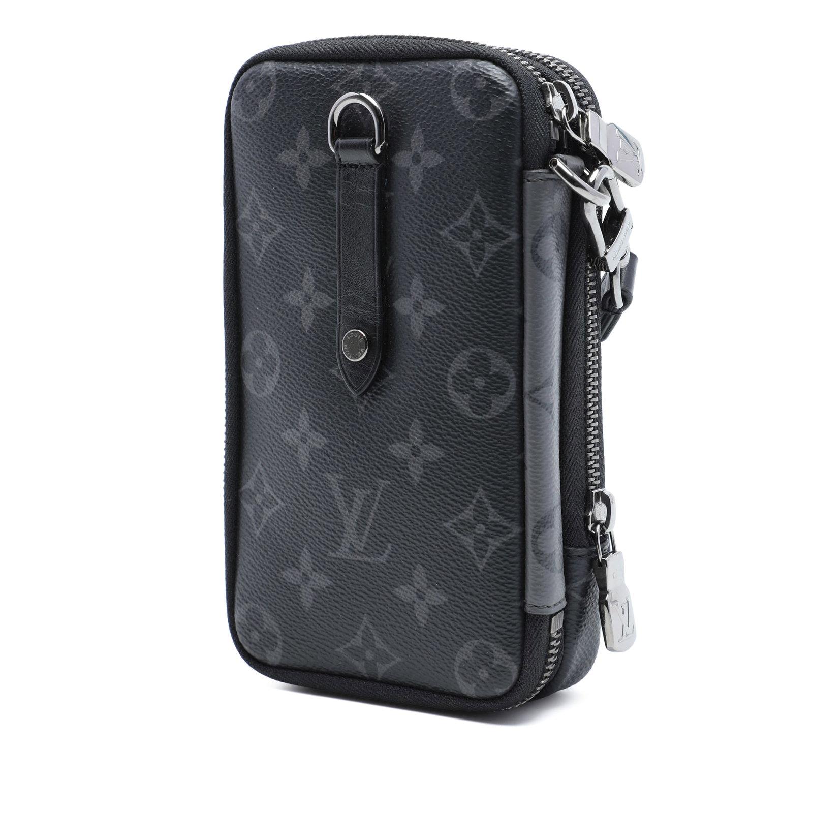 Louis Vuitton Double Phone Pouch Monogram Eclipse Reverse Bag - 2