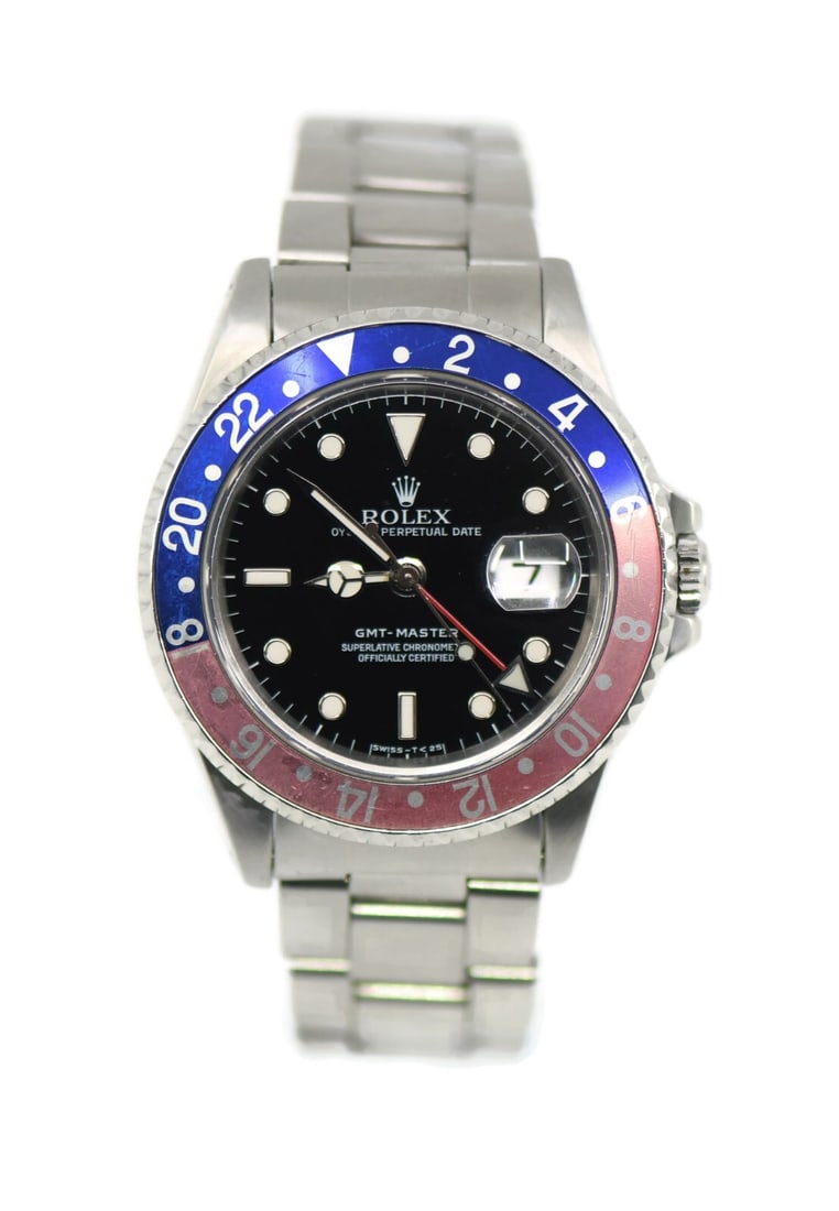 Rolex GMT-Master Pepsi 16700 Stainless Steel Automatic Watch: Rolex GMT-Master Pepsi 16700 Stainless Steel Automatic Watch This Rolex GMT-Master Pepsi watch is a classic timepiece that combines style and functionality. Crafted from high-quality stainless steel, 