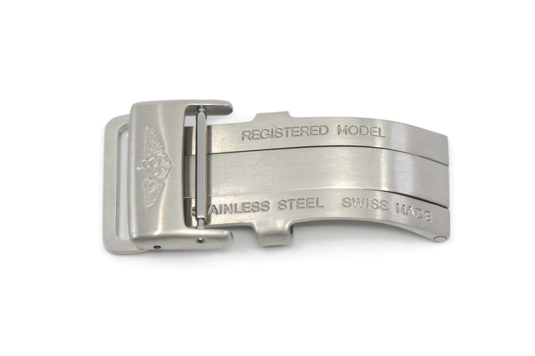 18mm Stainless Steel Watch Band Buckle Breitling Silver Tone (1 of 2)