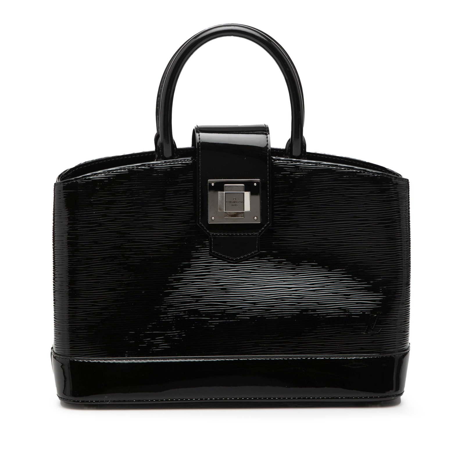 Louis Vuitton Mirabeau PM Electric Epi Leather Handbag Black: Louis Vuitton Mirabeau PM Electric Epi Leather Handbag Black Louis Vuitton Electric Epi Mirabeau PM handbag crafted in leather with rolled leather handles and an open top featuring a flat strap and tw