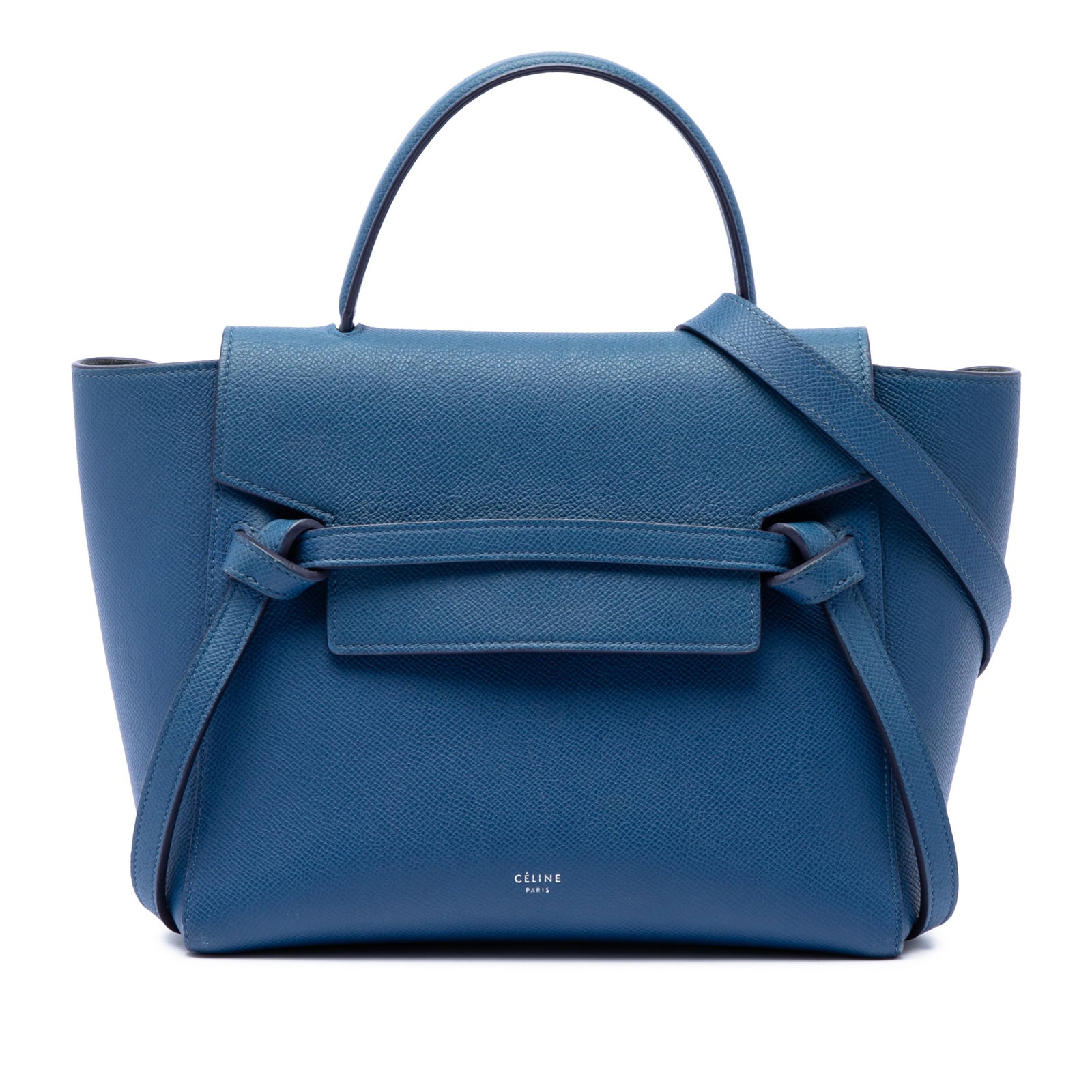 Celine Belt Bag Micro blue grained calfskin satchel (1 of 6)