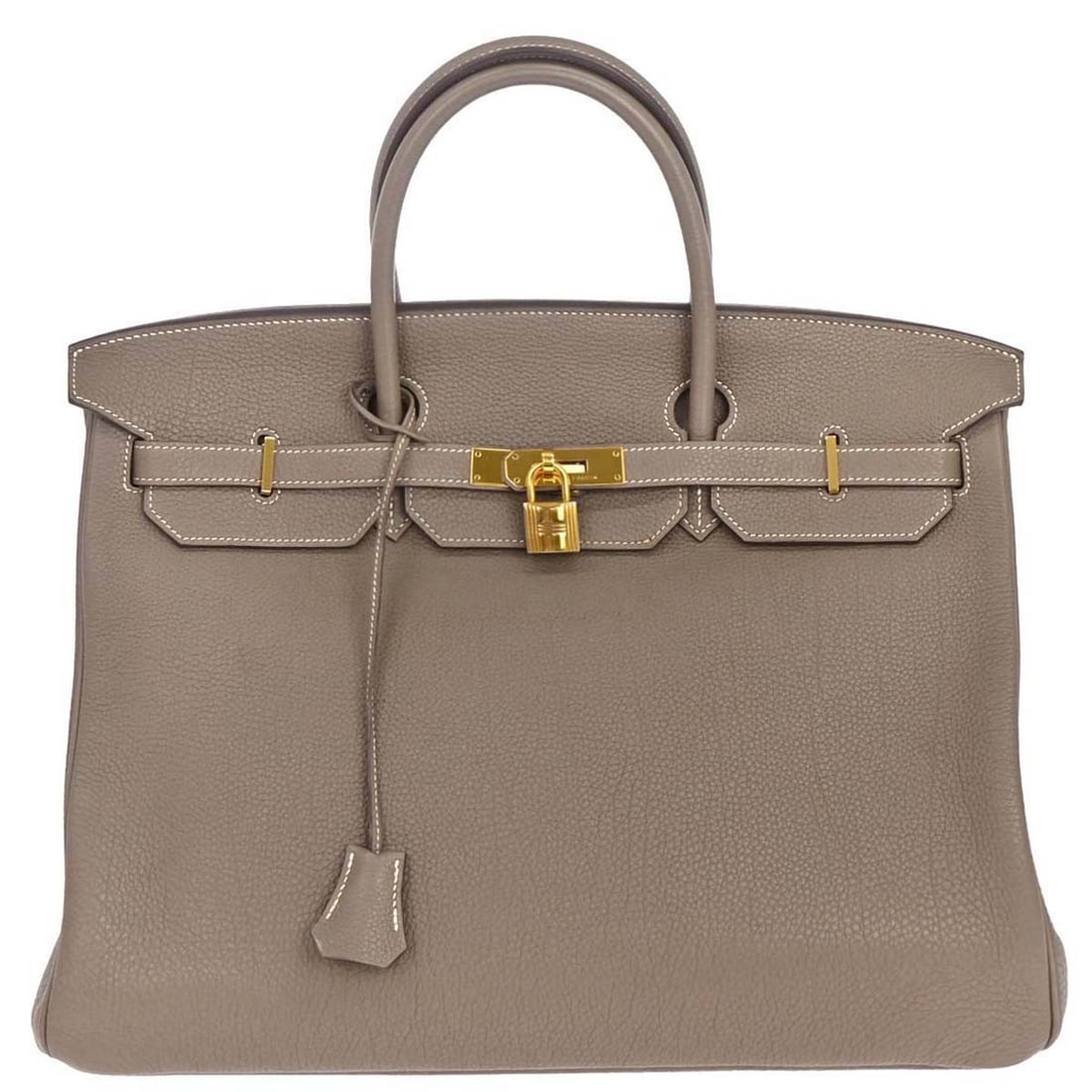 Hermes Birkin Togo Calfskin Handbag in Etoupe with Gold Hardware (1 of 15)