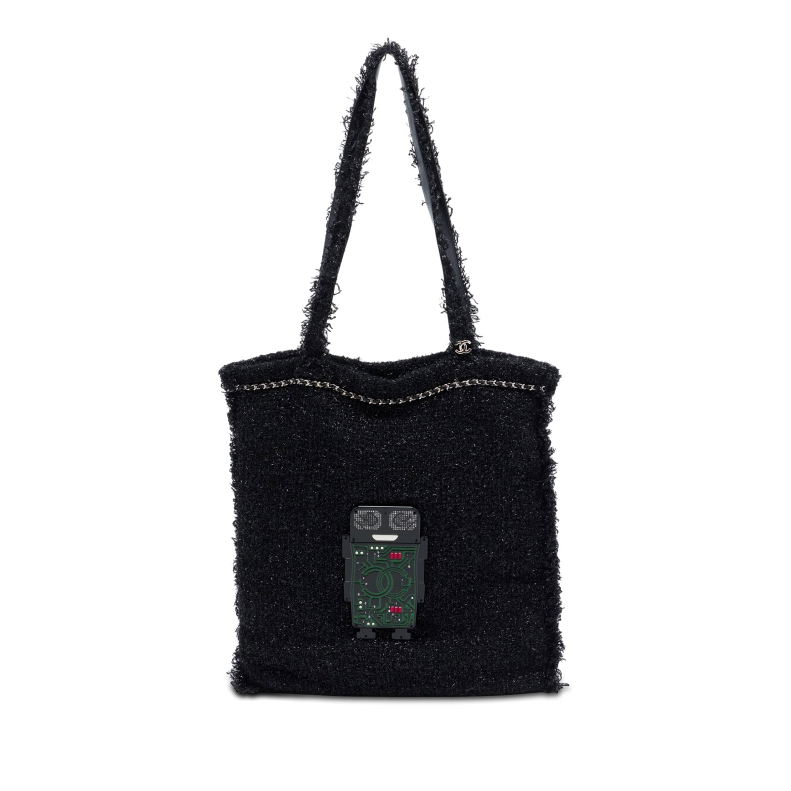 Chanel Robot Shopping Tote Large Tweed Bag with Resin Embellishment (1 of 6)