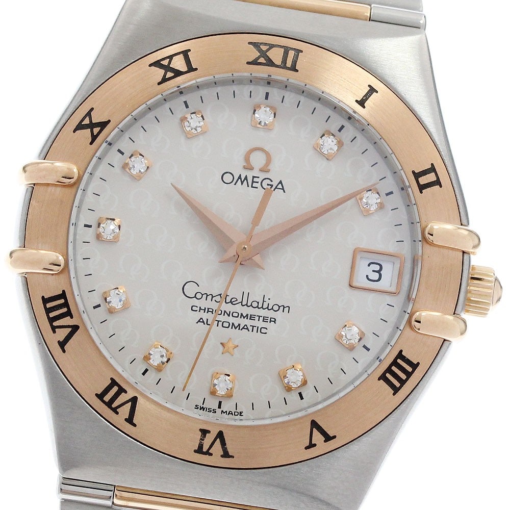 Omega Constellation 50th Anniversary 1304.35 Mens Automatic Watch: Omega Constellation 50th Anniversary 1304.35 Mens Automatic Watch Omega Constellation 50th Anniversary men's wristwatch with an automatic movement and date function. This watch features a beige dial a