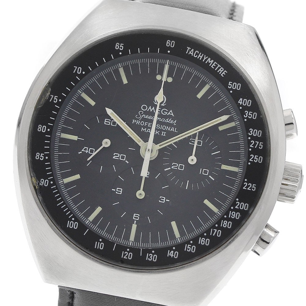 OMEGA Speedmaster Professional Mark II Ref 145.014 Mens Chronograph Watch: OMEGA Speedmaster Professional Mark II Ref 145.014 Mens Chronograph Watch OMEGA Speedmaster Professional Mark II men's wristwatch with manual winding movement and chronograph functionality. This watch