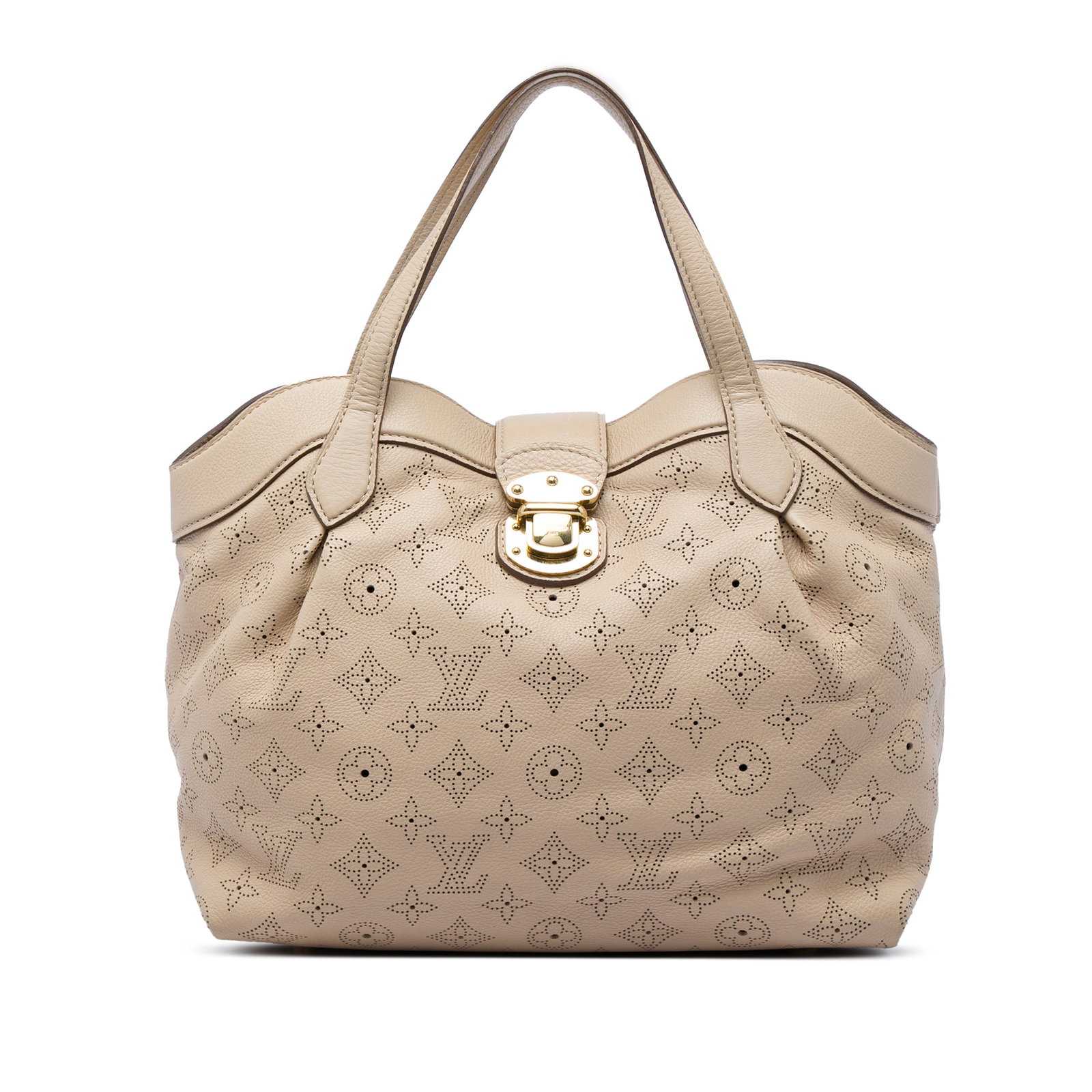 Louis Vuitton Cirrus PM Mahina Leather Handbag Beige (1 of 5)