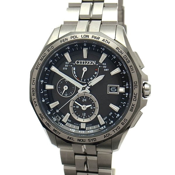 Citizen ATTESA AT9096-57E mens Eco-Drive radio-controlled titanium watch: Citizen ATTESA AT9096-57E mens Eco-Drive radio-controlled titanium watch Citizen ATTESA men's wristwatch, model AT9096-57E. This Eco-Drive radio-controlled watch features Double Direct Flight with dua
