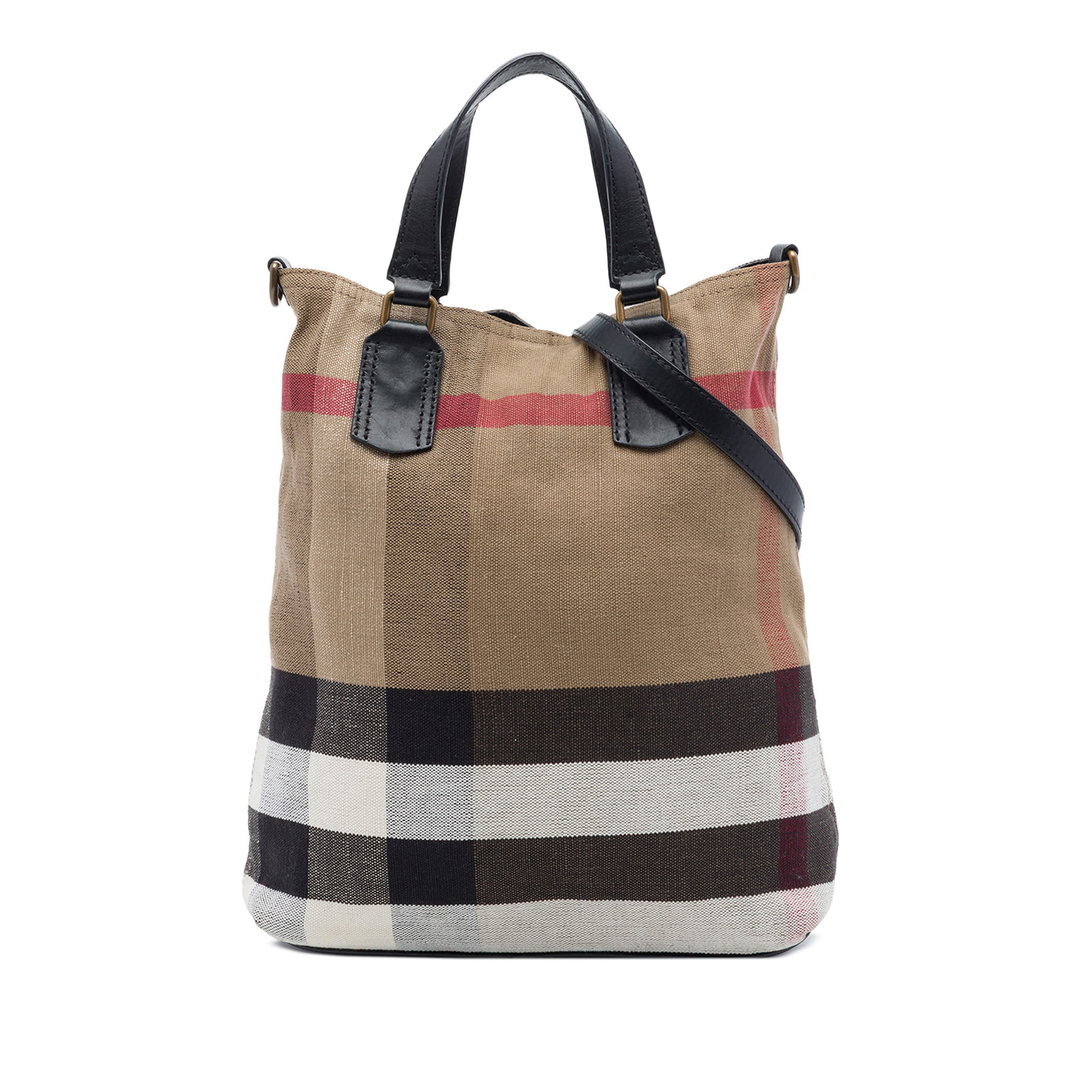 Burberry Tottenham Brit Mega Check Canvas Satchel Bag (1 of 7)