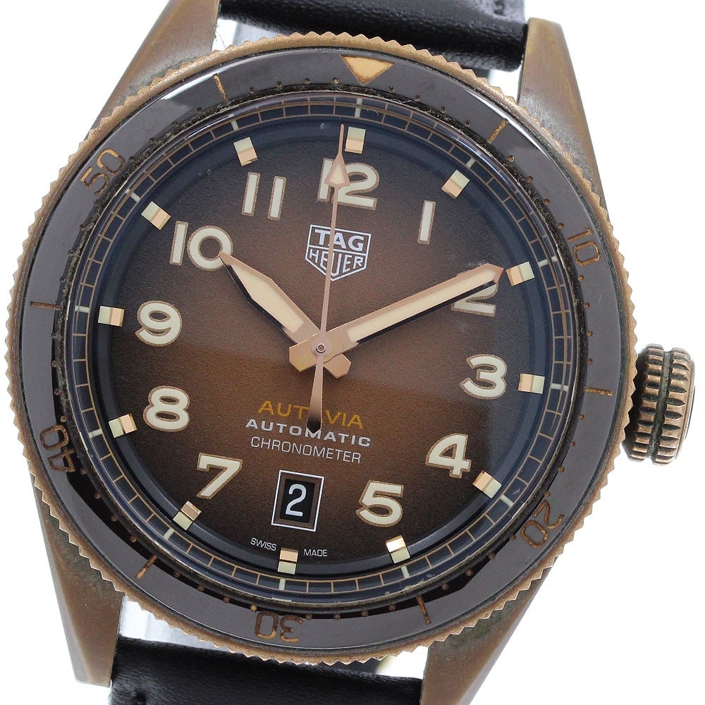 TAG Heuer Autavia WBE5191 mens automatic wristwatch bronze case (1 of 6)