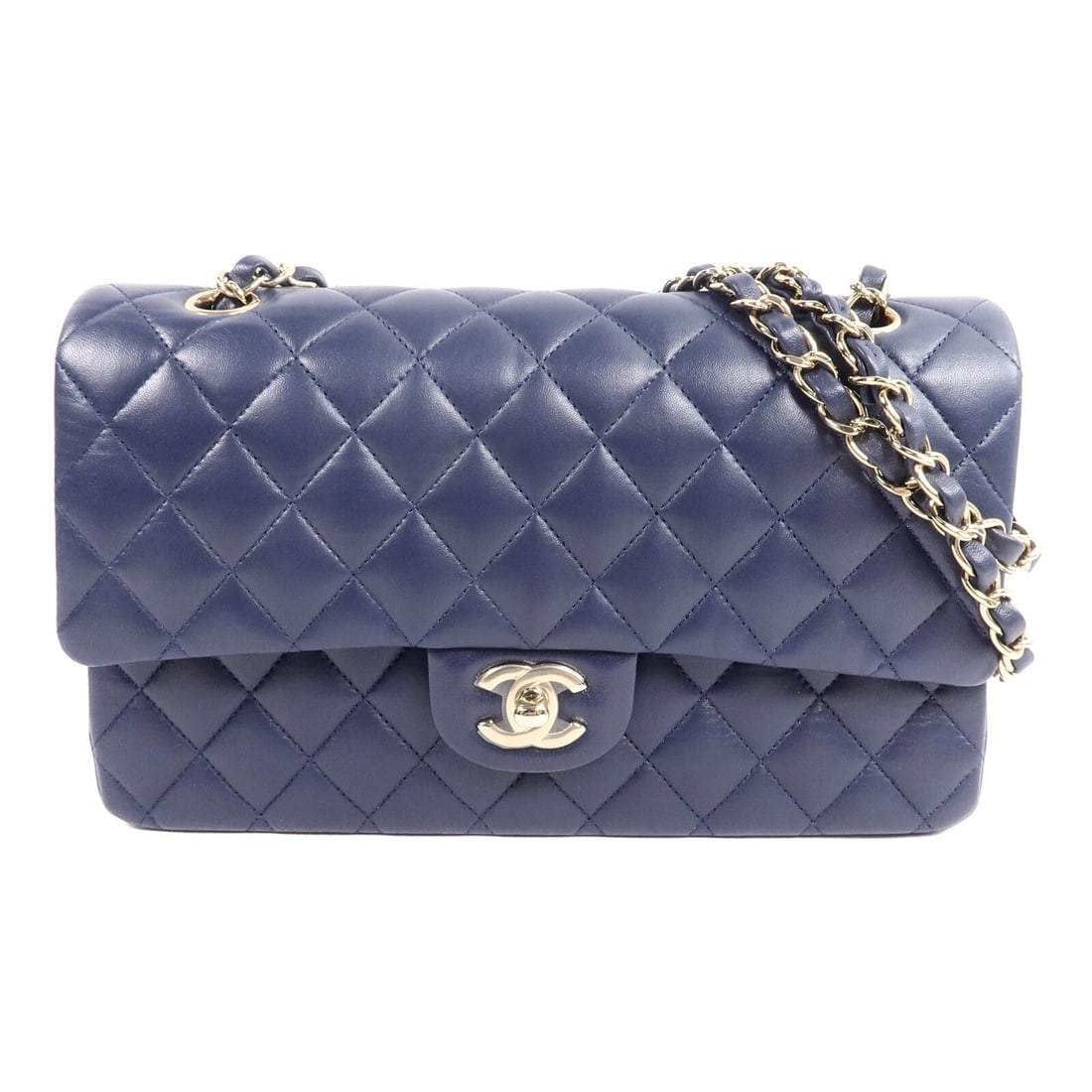CHANEL A01112 Classic 25 Blue Lambskin Chain Shoulder Bag (1 of 17)