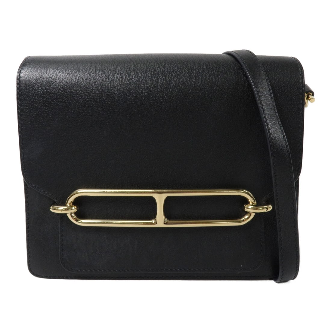 Hermes Roulis 23 Womens Shoulder Bag Noir Calfskin (1 of 14)