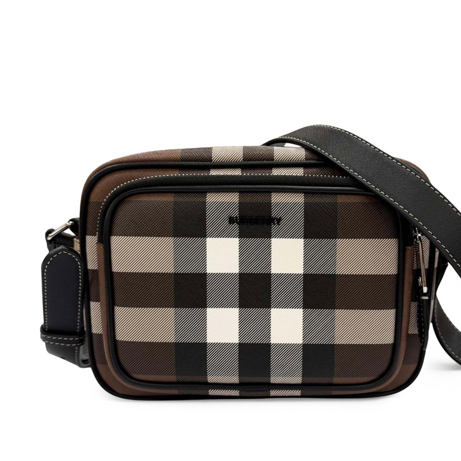 Burberry Paddy Crossbody Bag Giant Check E-Canvas Brown (1 of 15)