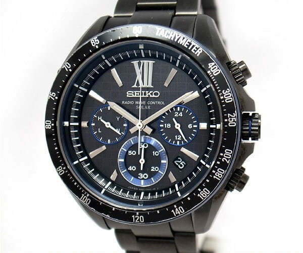 Seiko Brightz SAGA109 mens solar radio chronograph titanium wristwatch (1 of 3)