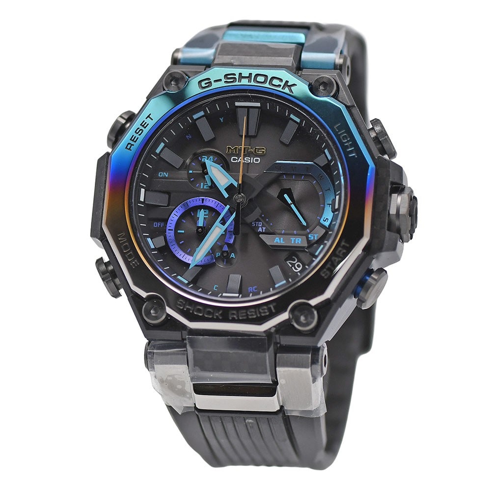 CASIO MTG-B2000YST-1AJR G-SHOCK MT-G mens Tough Solar wristwatch: CASIO MTG-B2000YST-1AJR G-SHOCK MT-G mens Tough Solar wristwatch CASIO G-SHOCK MT-G MTG-B2000 Series men's wristwatch with Tough Solar radio-controlled movement. This un-used item shows minor scratche