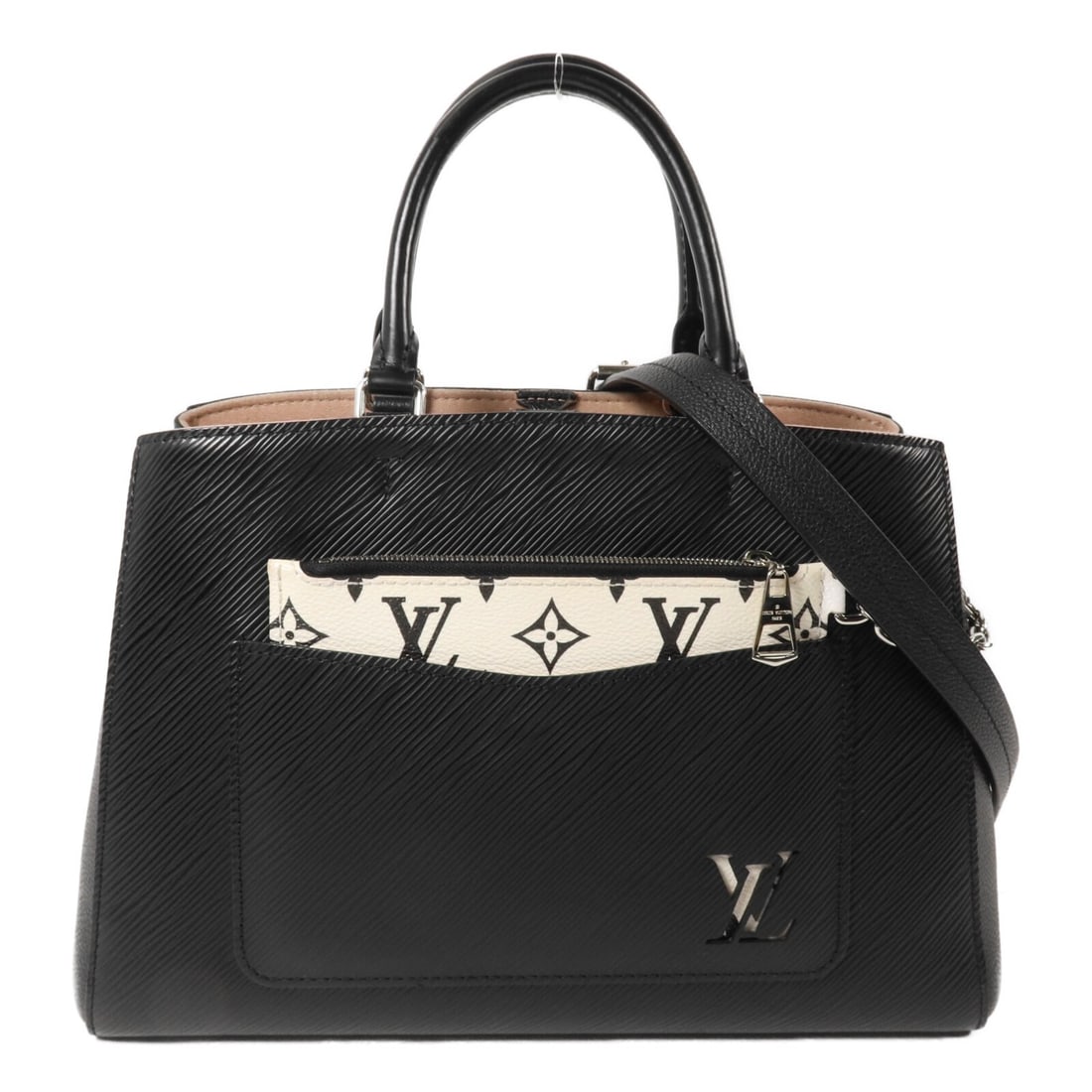 Louis Vuitton Marelle MM 2way Shoulder Bag M59954 Epi Calfskin Black Pink (1 of 18)