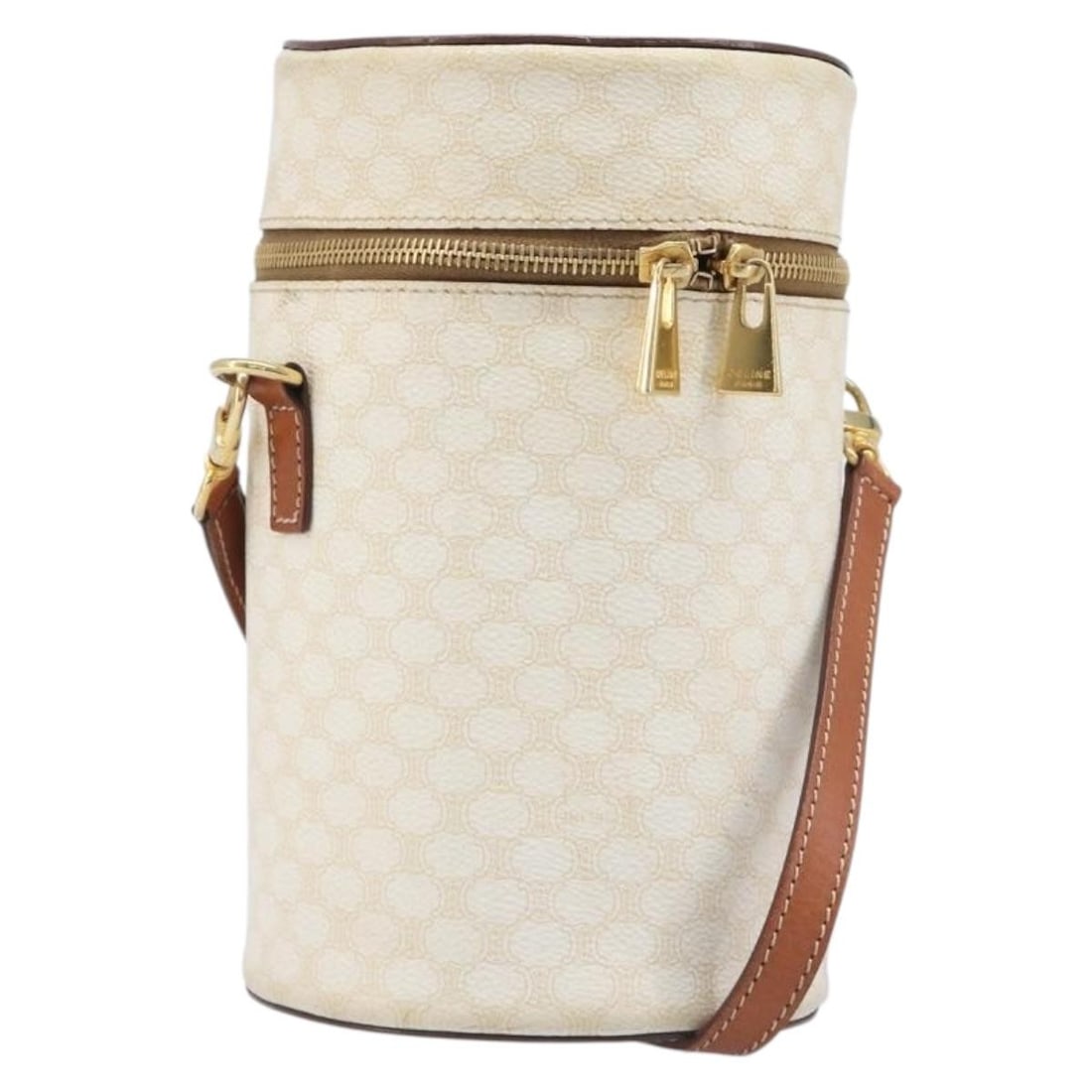 Celine Vintage Macadam PVC Handbag Beige Italy (1 of 18)